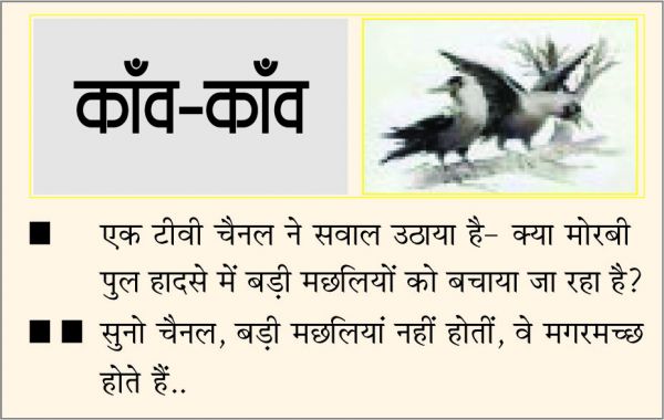 दैनिक 'छत्तीसगढ़' का काँव-काँव, 2 नवंबर