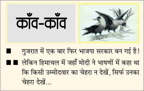 दैनिक 'छत्तीसगढ़' का काँव-काँव, 12 दिसंबर