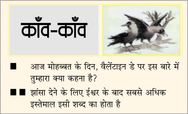दैनिक 'छत्तीसगढ़' का काँव-काँव, 14 फरवरी