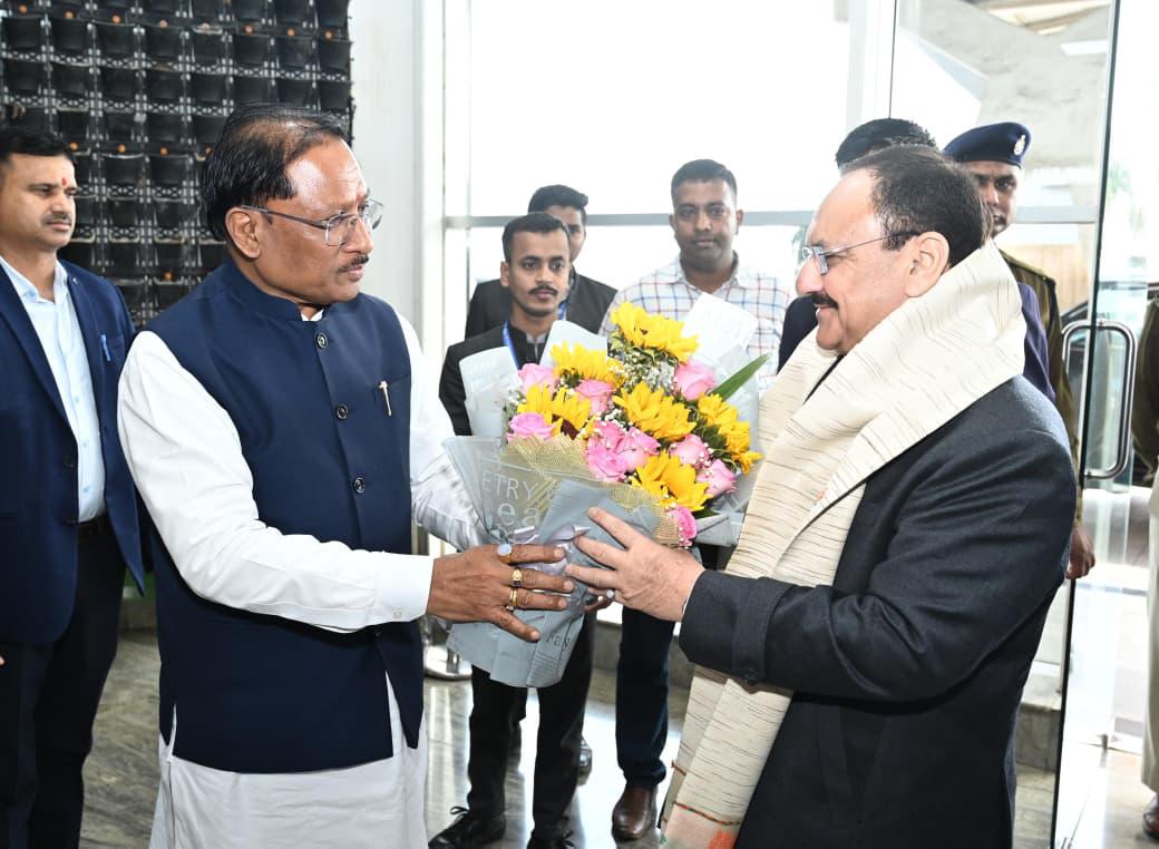 जेपी नड्डा का स्वागत...